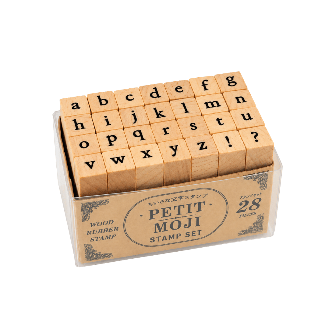 KODOMO NO KAO Petit Moji Stamp Set - Lowercase Alphabet - Serif