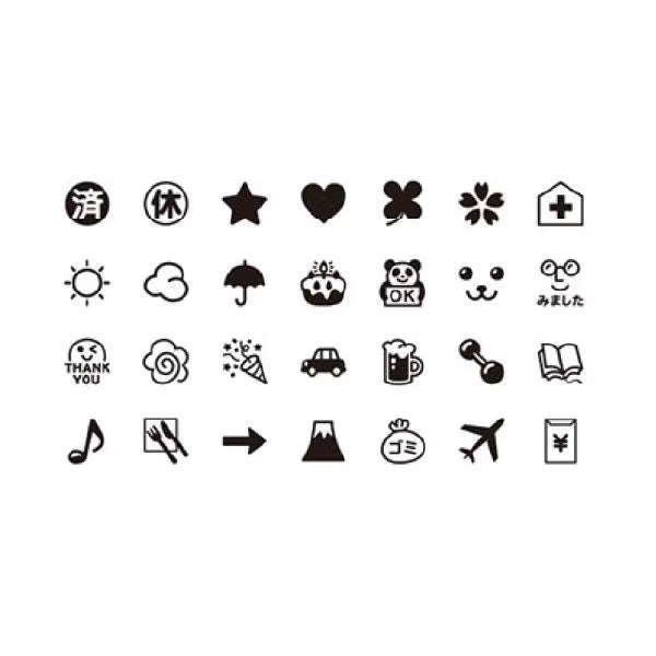 KODOMO NO KAO Petit Moji Stamp Set - Mark Set