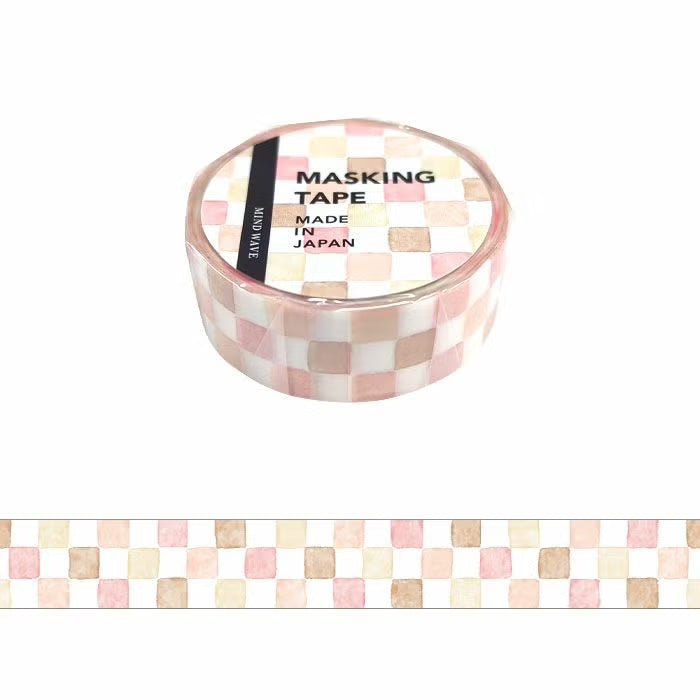 MIND WAVE Masking Tape - Check Pattern