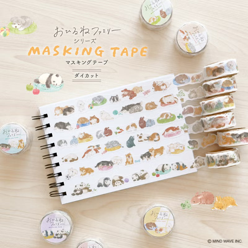 MIND WAVE Masking Tape - Ohirune Family - Inukai