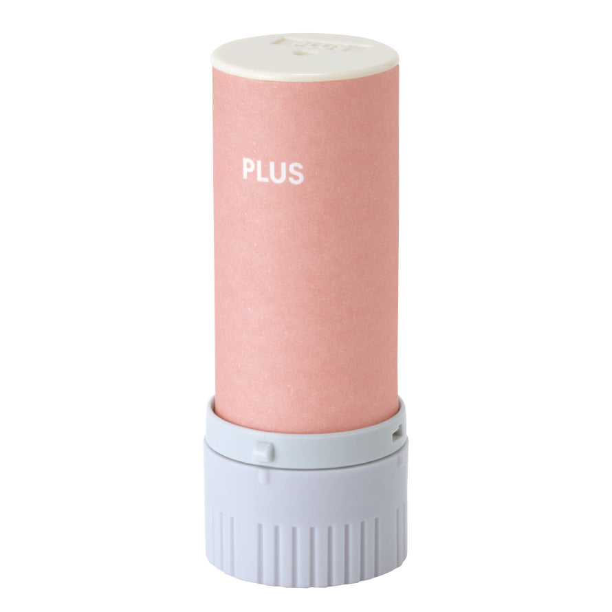 PLUS Personal Protection Information Stamp Roller - Keishipon - Slim Fit - Salmon Pink