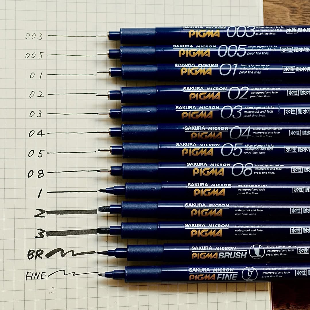 Sakura Pigma Micron - Set of 3 - Black