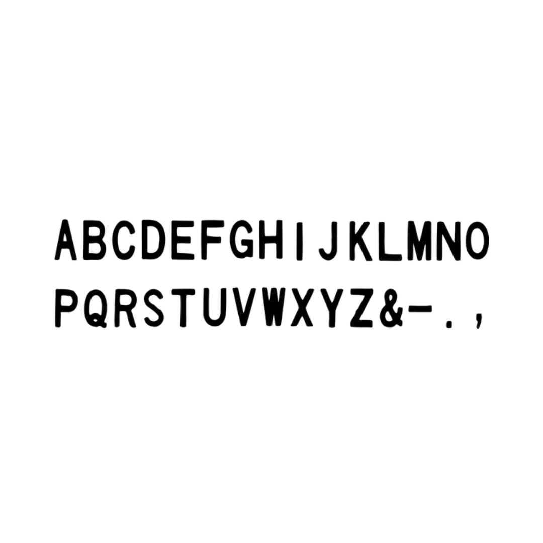 SANBY Alphabet Endless Stamp - Gothic Font