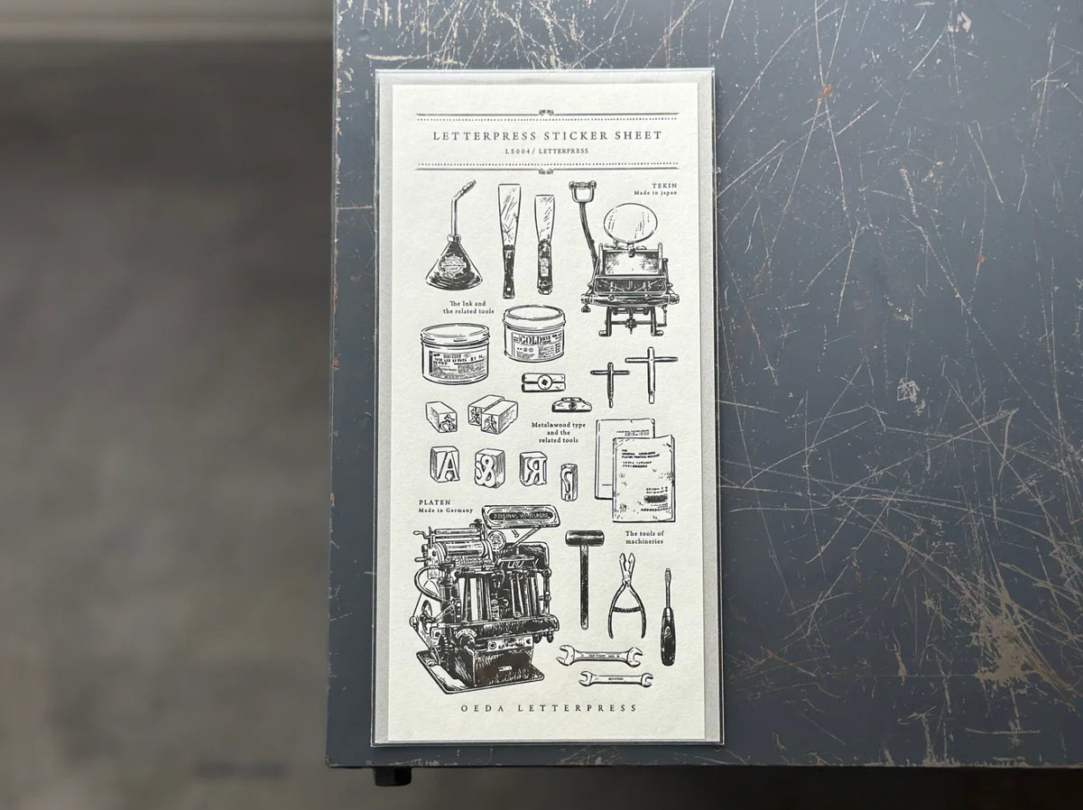 OEDA LETTERPRESS Sticker Sheet - Letterpress