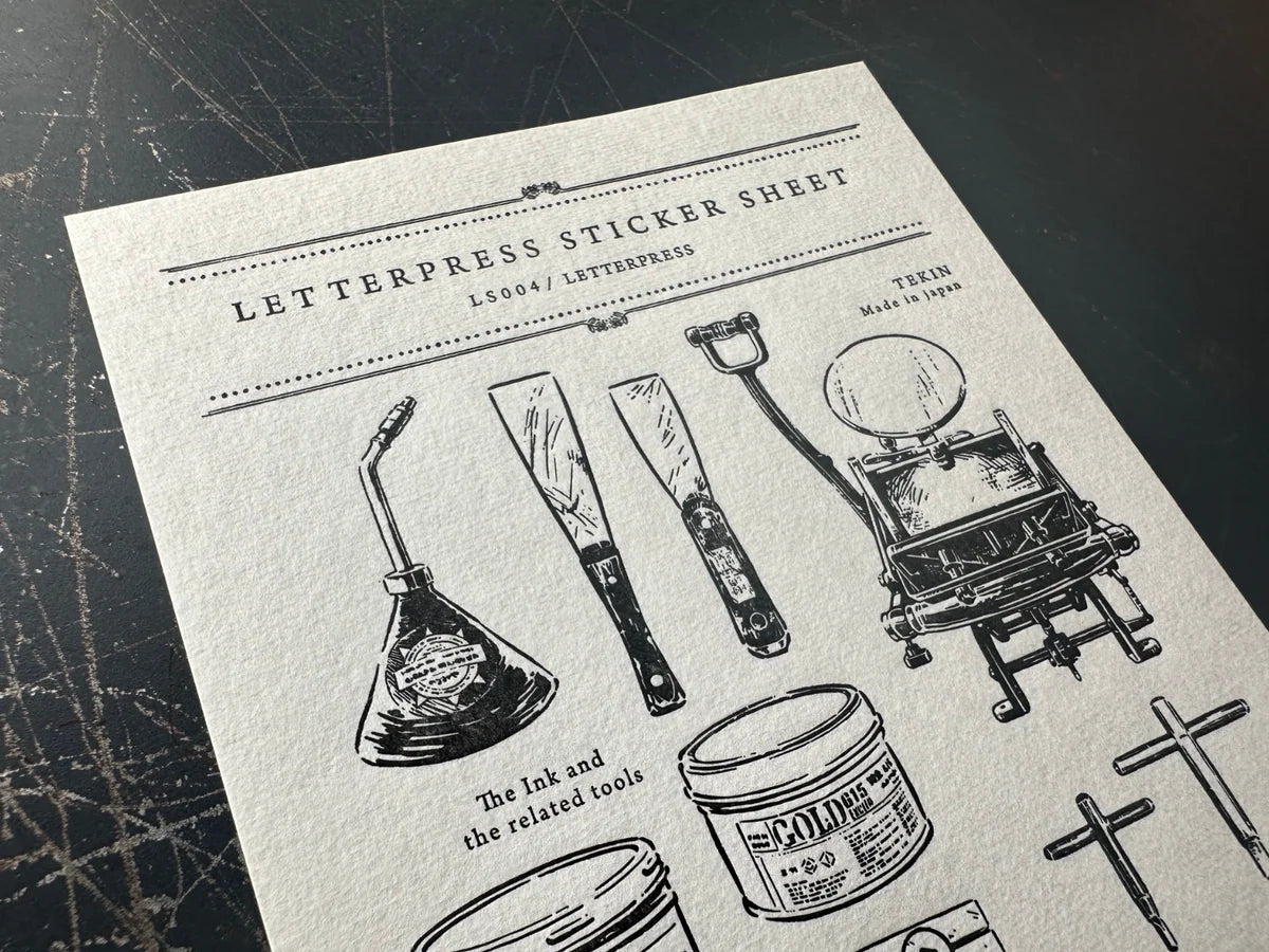 OEDA LETTERPRESS Sticker Sheet - Letterpress