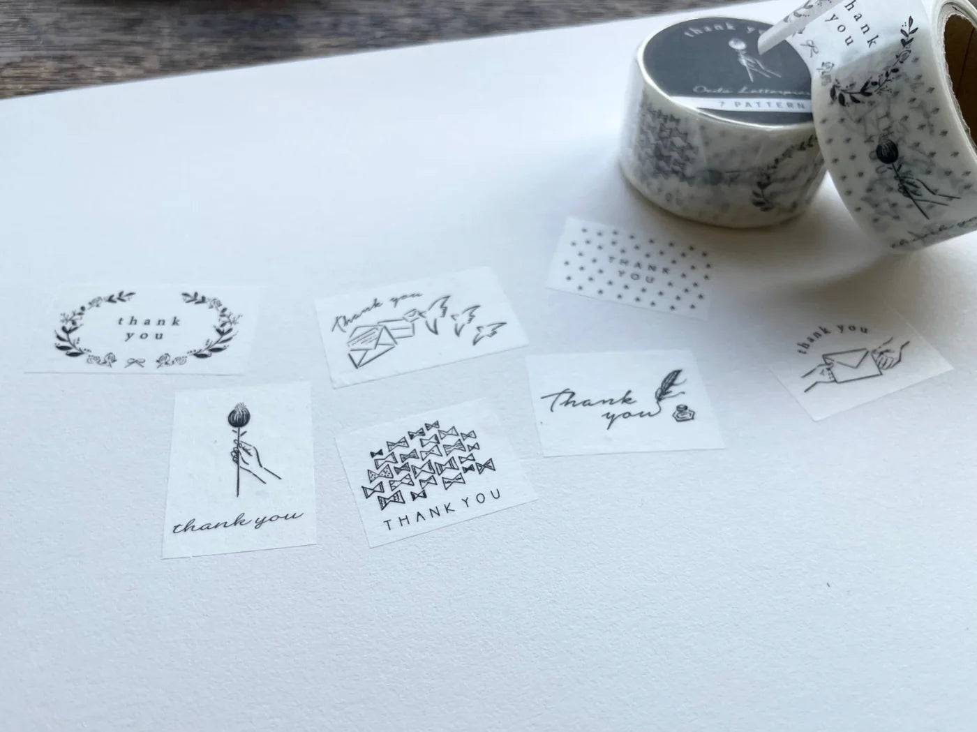 OEDA LETTERPRESS Masking Tape - Thank You -  7 Pattern