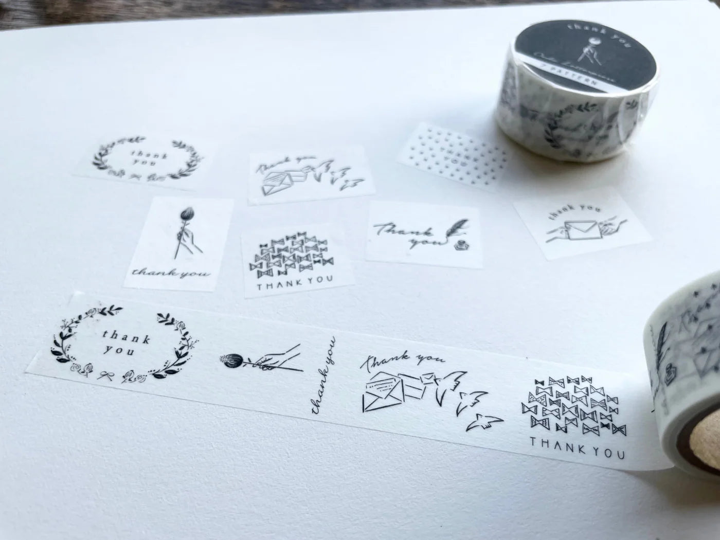 OEDA LETTERPRESS Masking Tape - Thank You -  7 Pattern