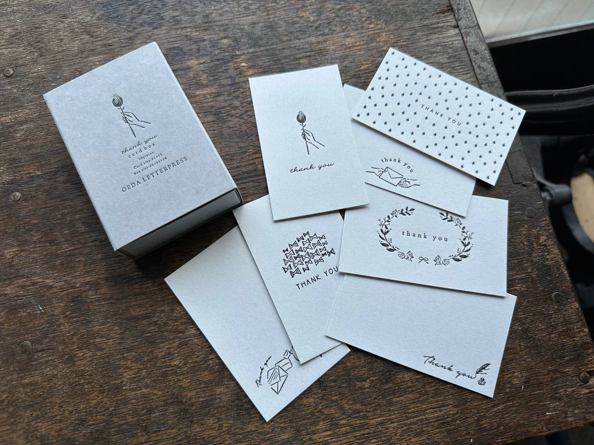 OEDA LETTERPRESS Card Box - Thank You