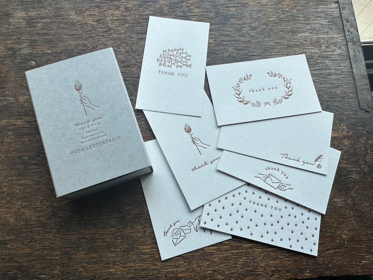 OEDA LETTERPRESS Card Box - Thank You