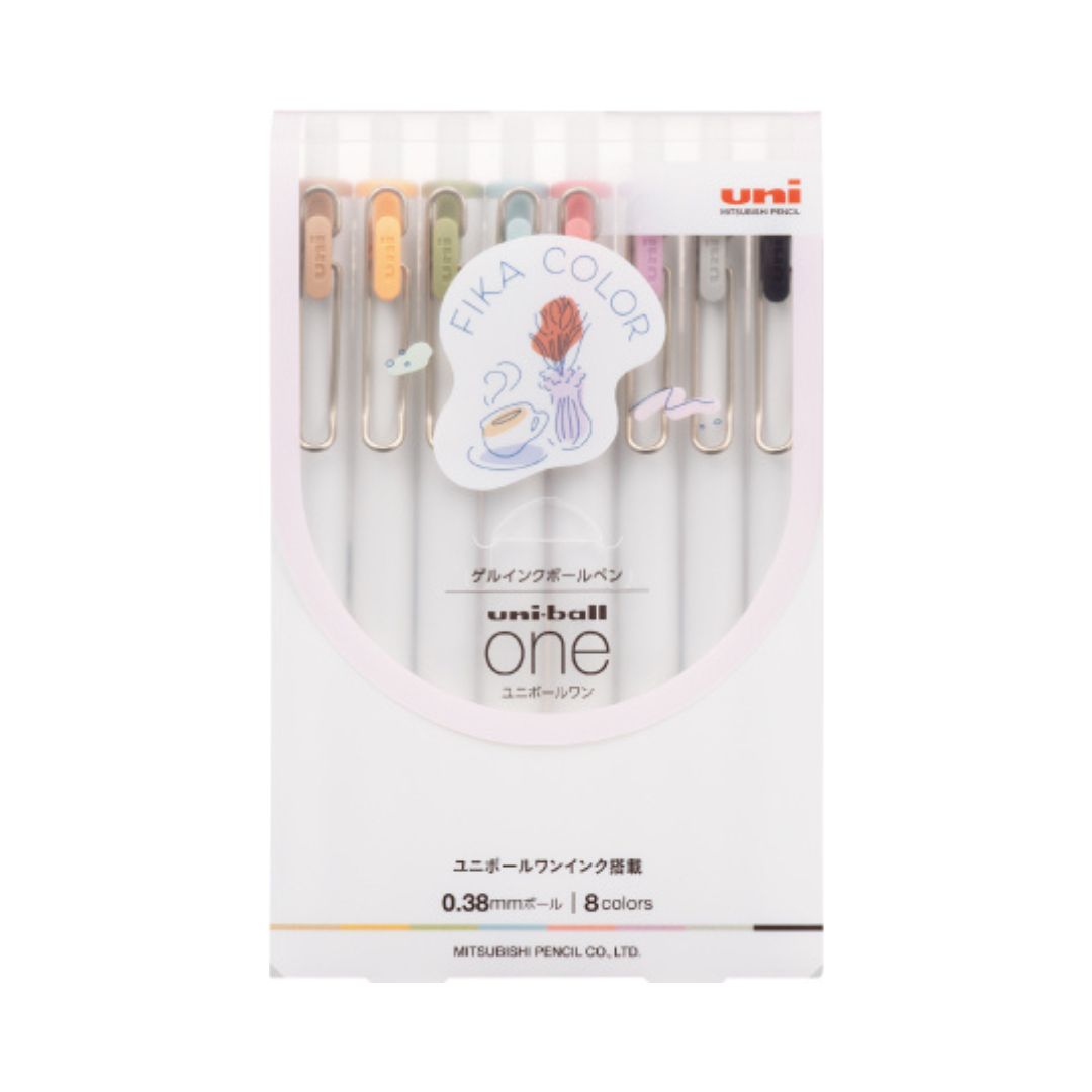 UNI-BALL One - Fika Color - 8 Color Set - 0.38mm