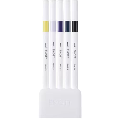 UNI Emott - Color Liner - 5 Color Set - 0.4mm - No. 11 Midnight Colors