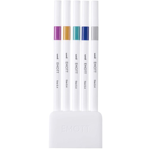 UNI Emott - Color Liner - 5 Color Set - 0.4mm - No. 12 Virtual Colors