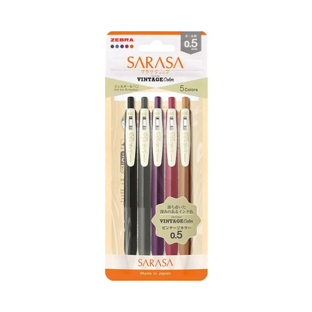 ZEBRA Sarasa Clip - Gel Pen - 0.5mm - Vintage Color Set